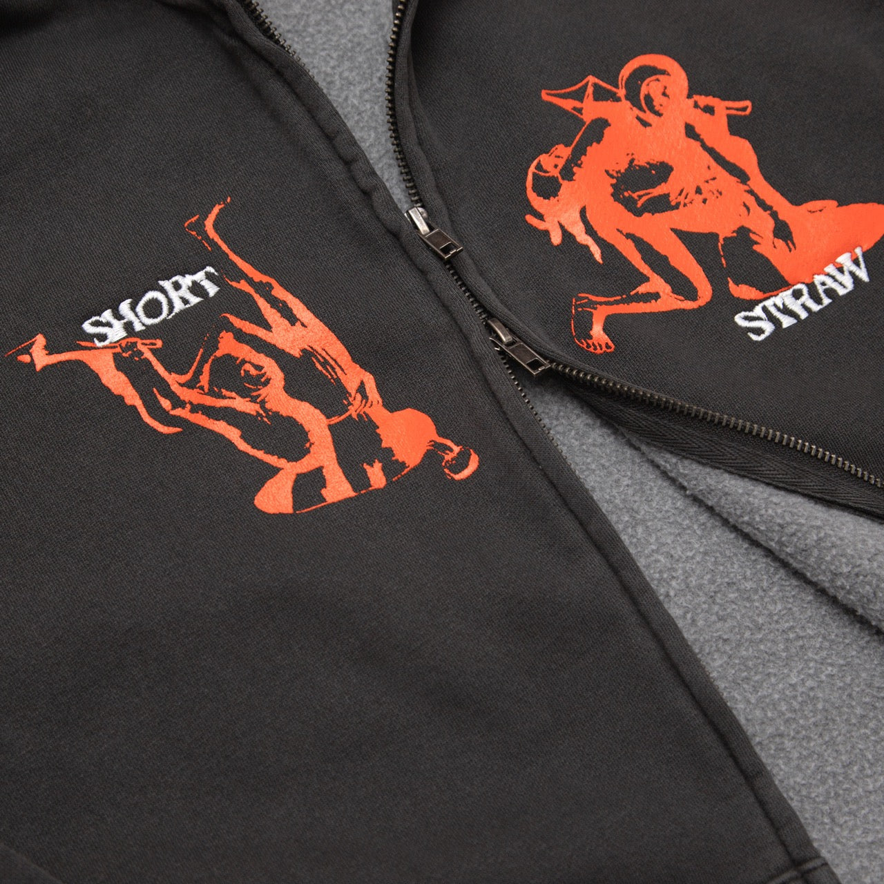 DIVORCE ZIP HOODIE - BLACK - RELAXED FIT