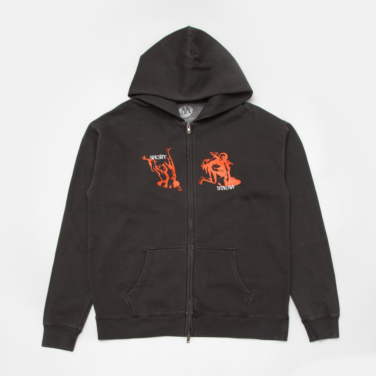 DIVORCE ZIP HOODIE - BLACK - RELAXED FIT