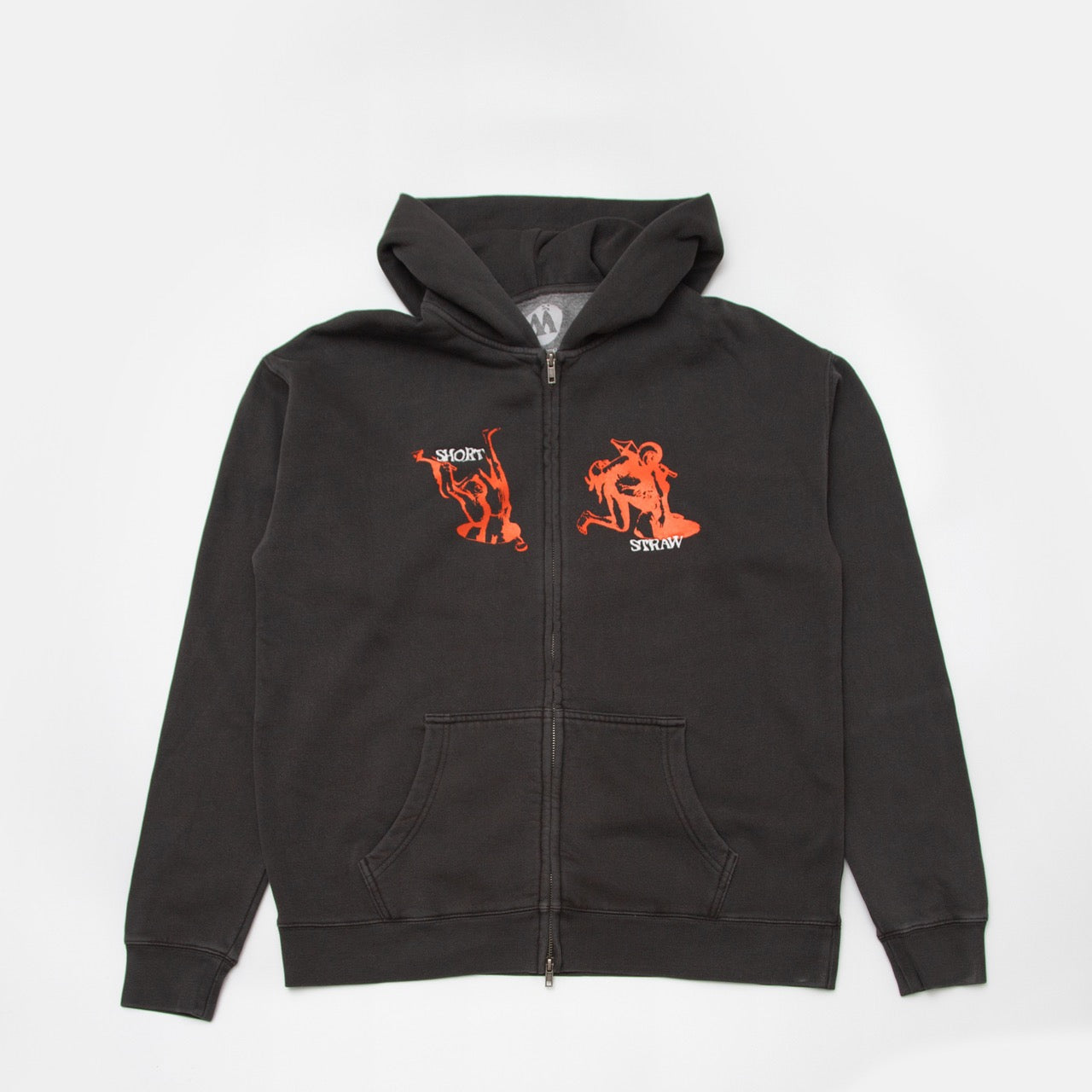 DIVORCE ZIP HOODIE - BLACK - RELAXED FIT