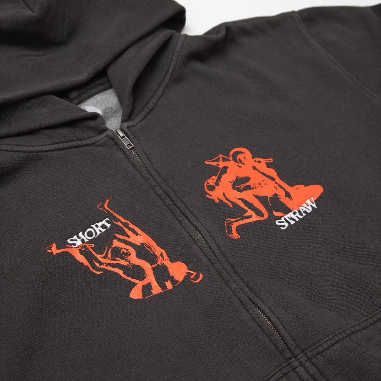 DIVORCE ZIP HOODIE - BLACK - ENBY FIT