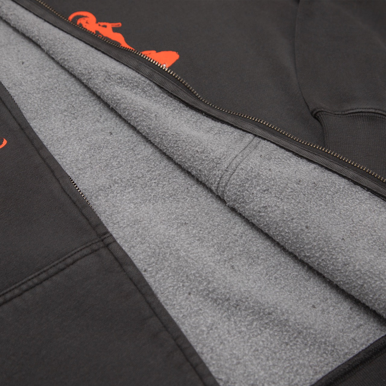 DIVORCE ZIP HOODIE - BLACK - ENBY FIT