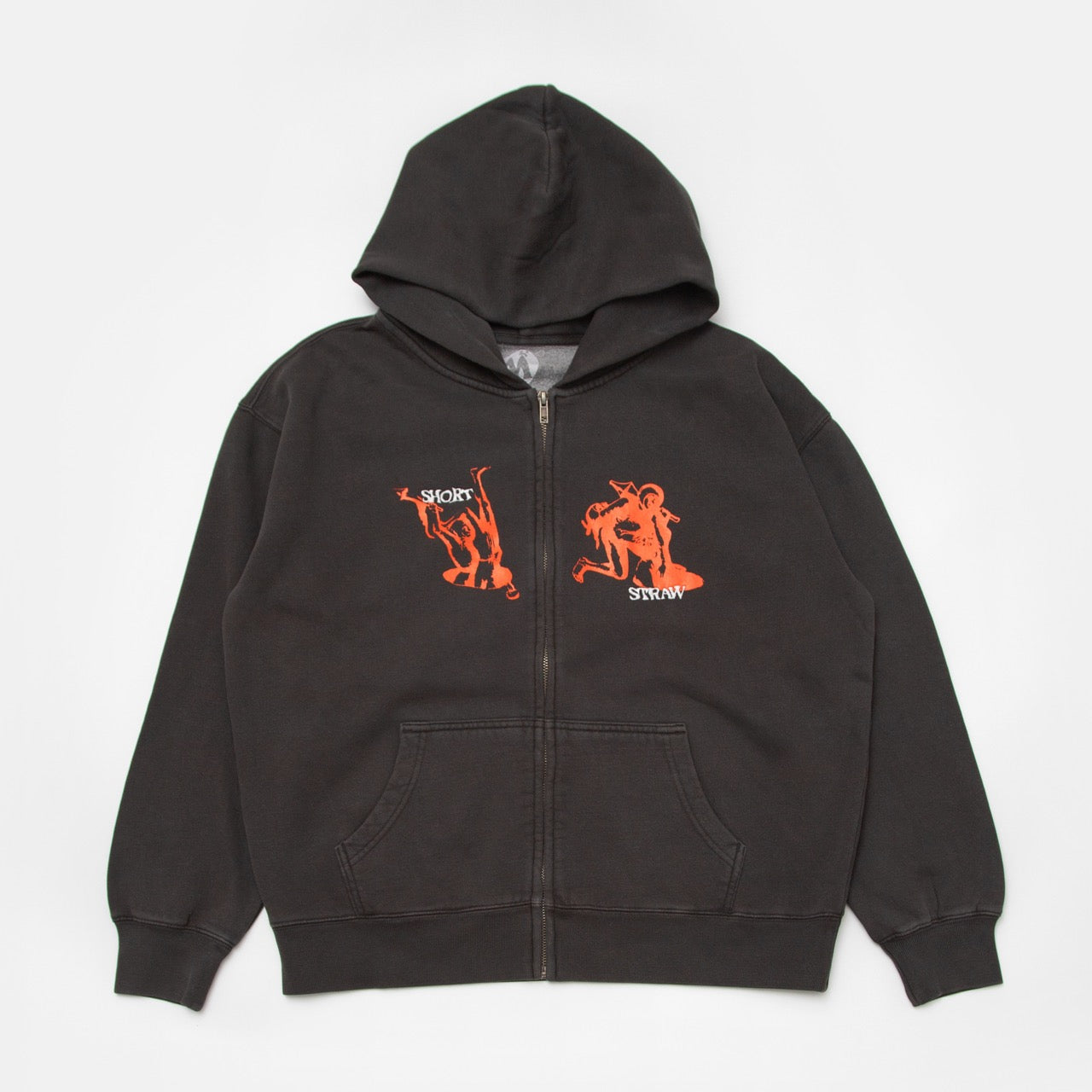 DIVORCE ZIP HOODIE - BLACK - ENBY FIT