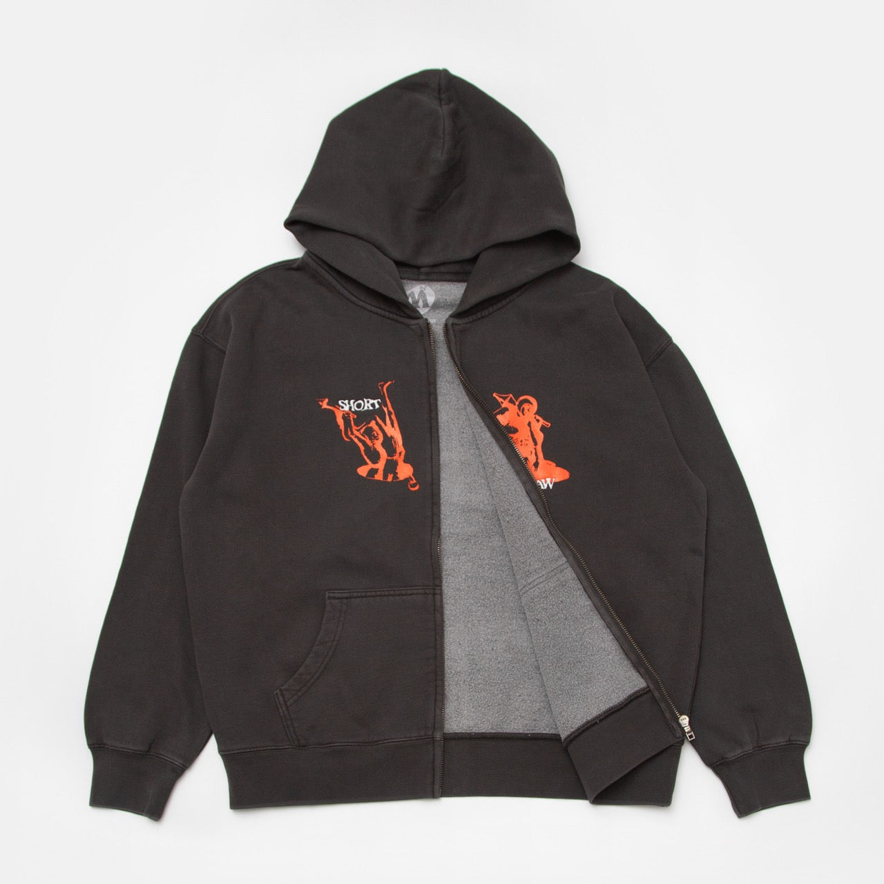 DIVORCE ZIP HOODIE - BLACK - ENBY FIT