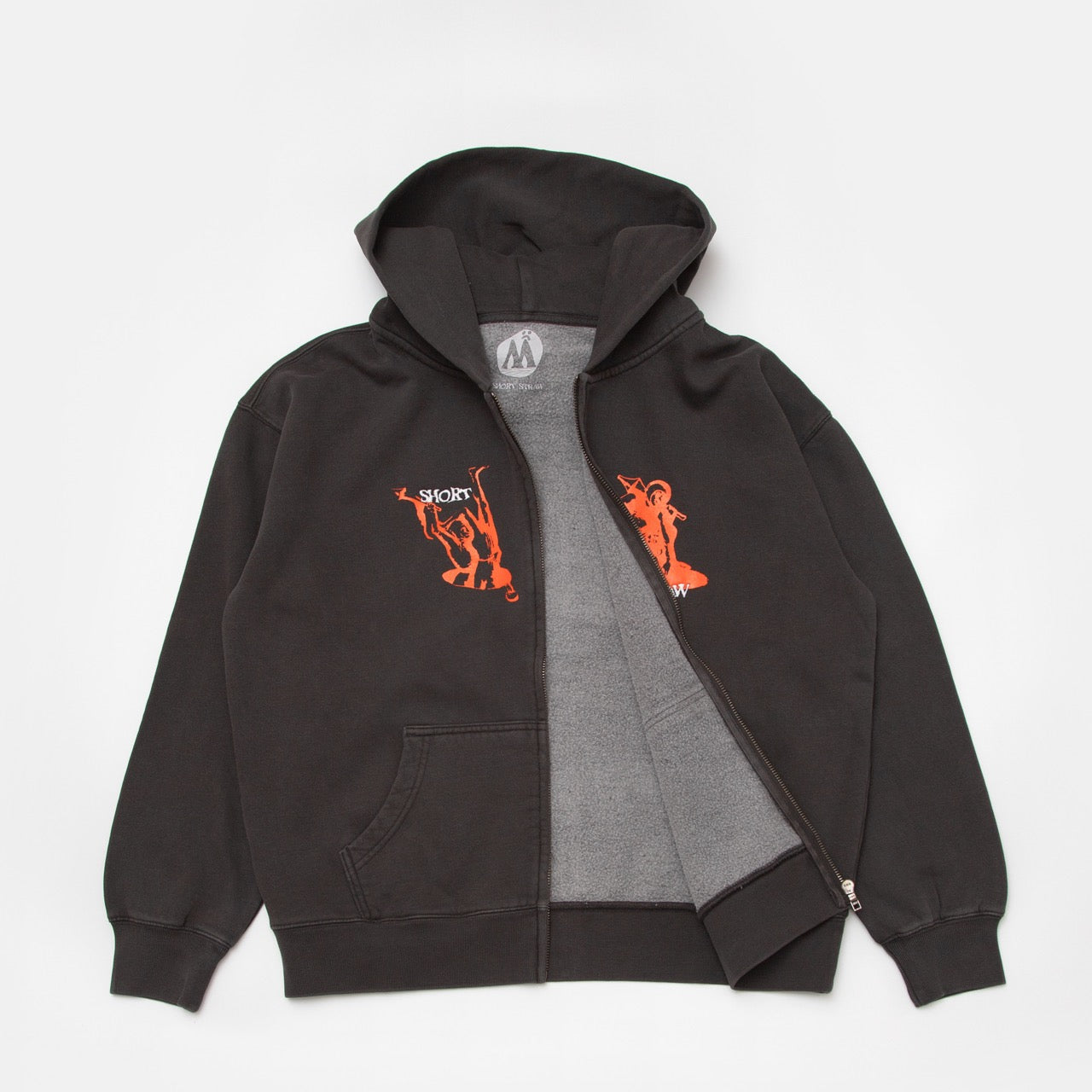 DIVORCE ZIP HOODIE - BLACK - ENBY FIT