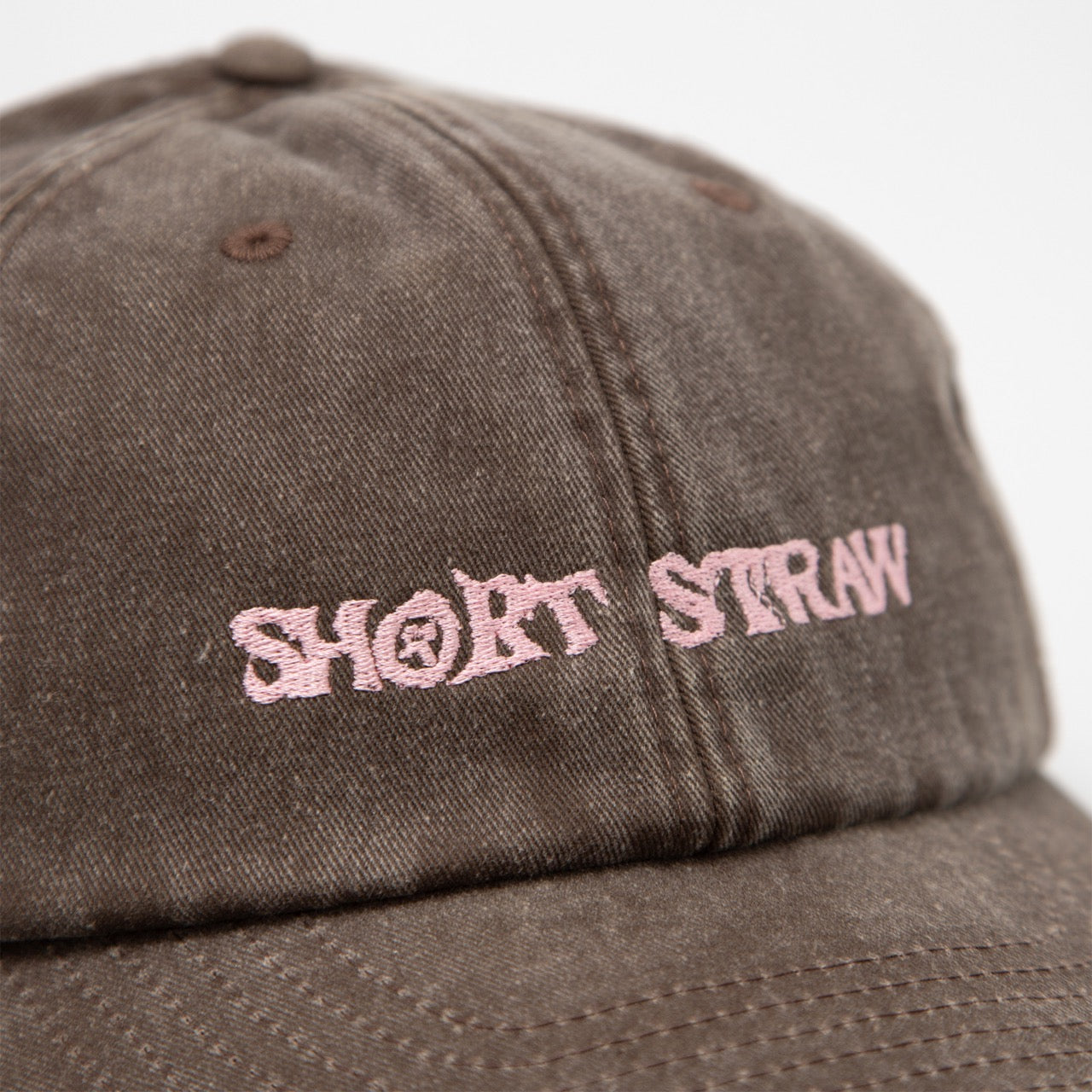 LOGO CAP - WASHED BROWN / PINK