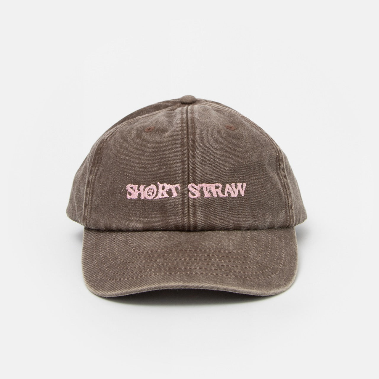 LOGO CAP - WASHED BROWN / PINK