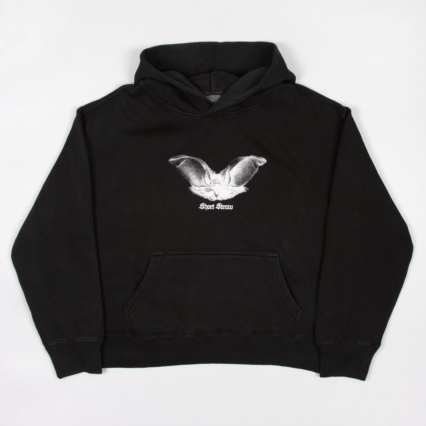Bat Pullover Hooded Sweatshirt - Black / White