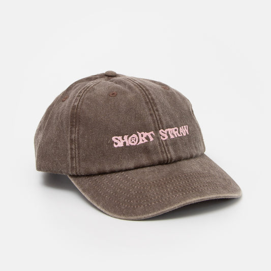 LOGO CAP - WASHED BROWN / PINK