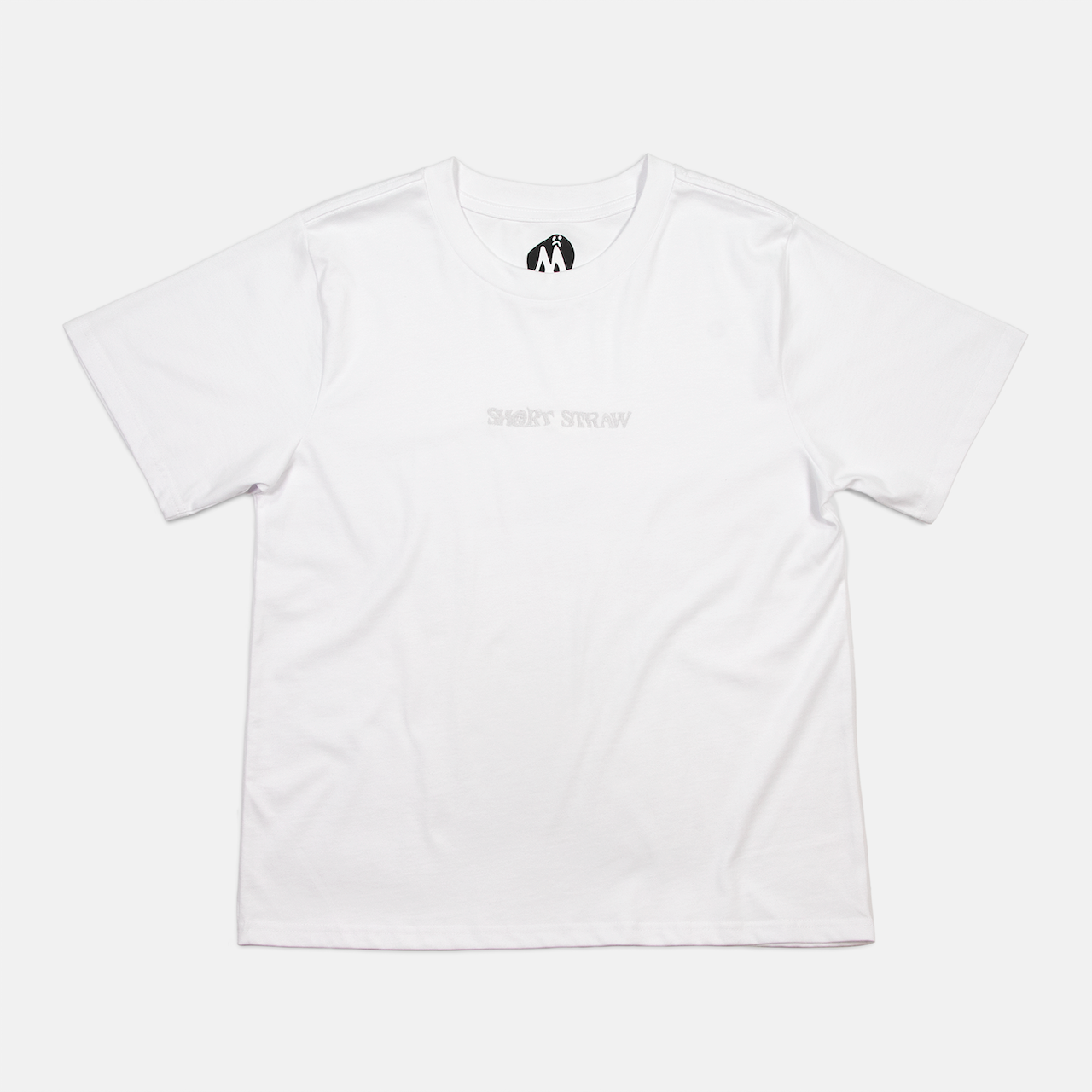 SHORT STRAW LOGO T-SHIRT - WHITE