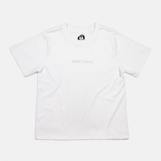 SHORT STRAW LOGO T-SHIRT - WHITE