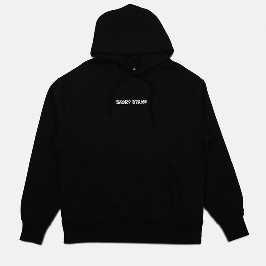 HOODED PULLOVER SWEATSHIRT - BLACK