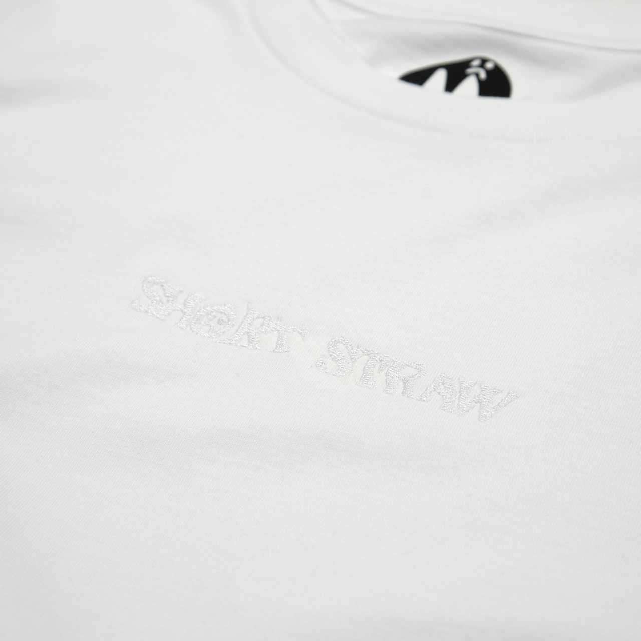 SHORT STRAW LOGO T-SHIRT - WHITE