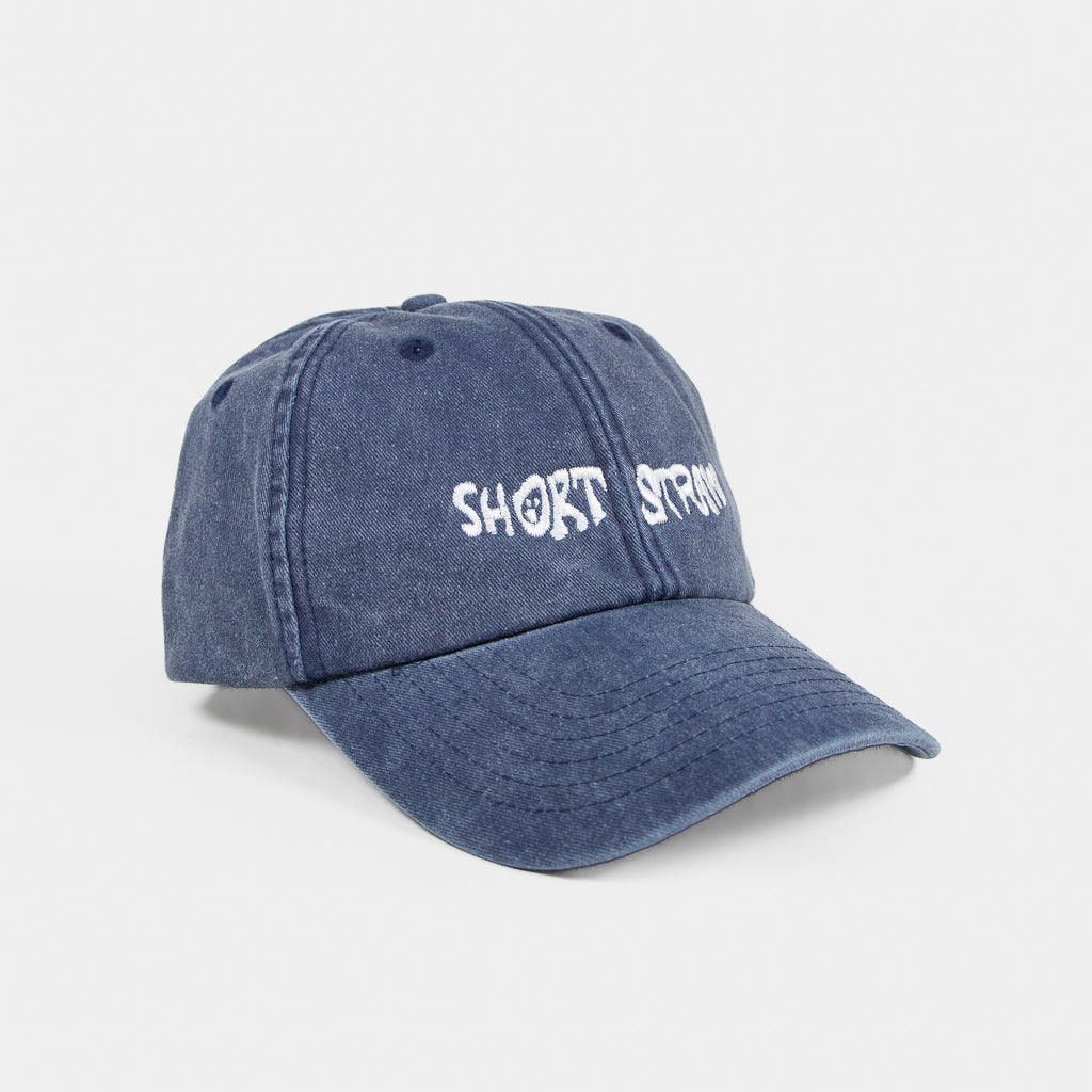 Warped Logo Cap - Washed Denim / White