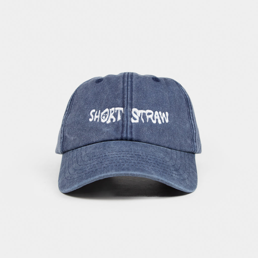 Warped Logo Cap - Washed Denim / White