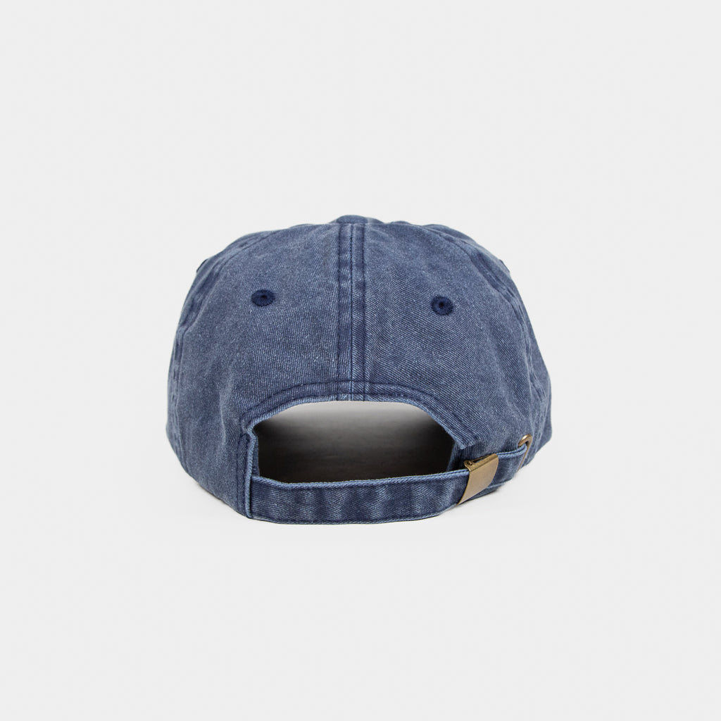 Warped Logo Cap - Washed Denim / White