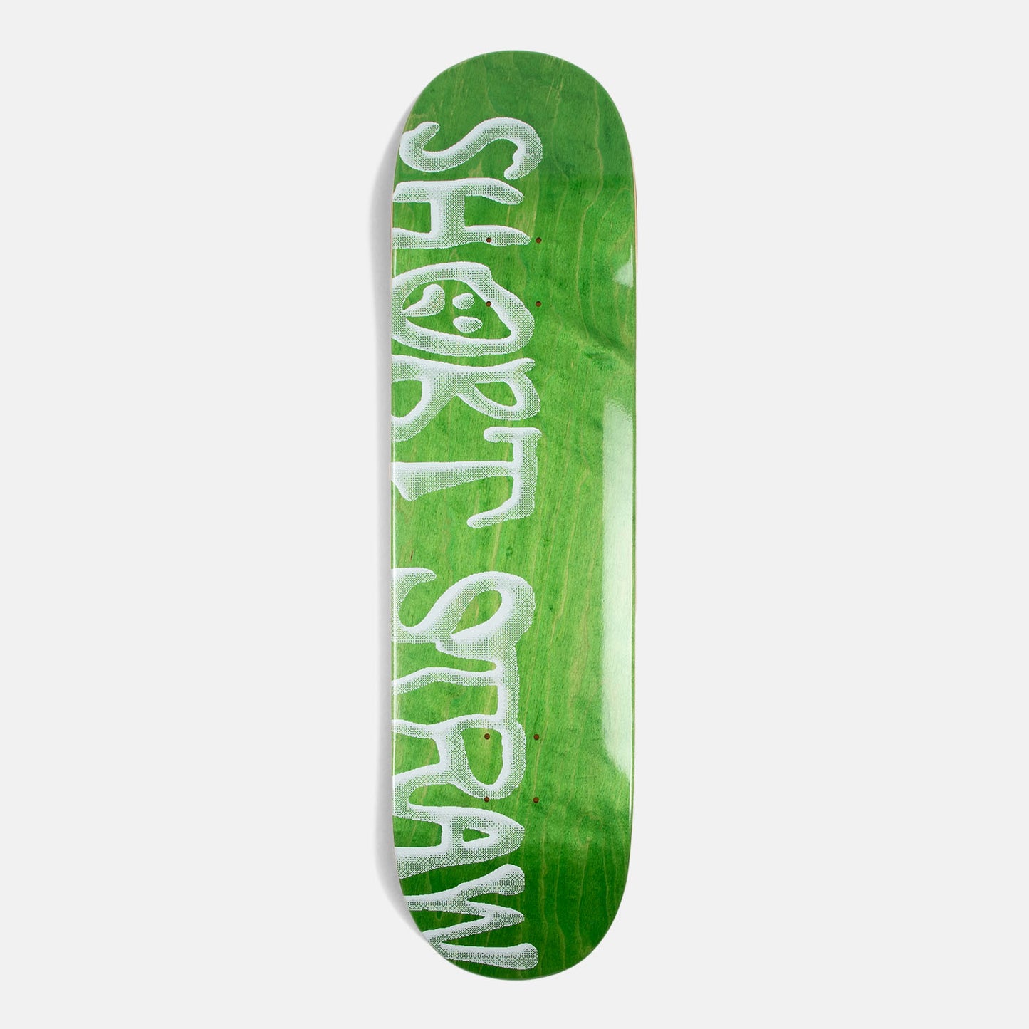 8.125” Warped Logo Deck - Green Stain