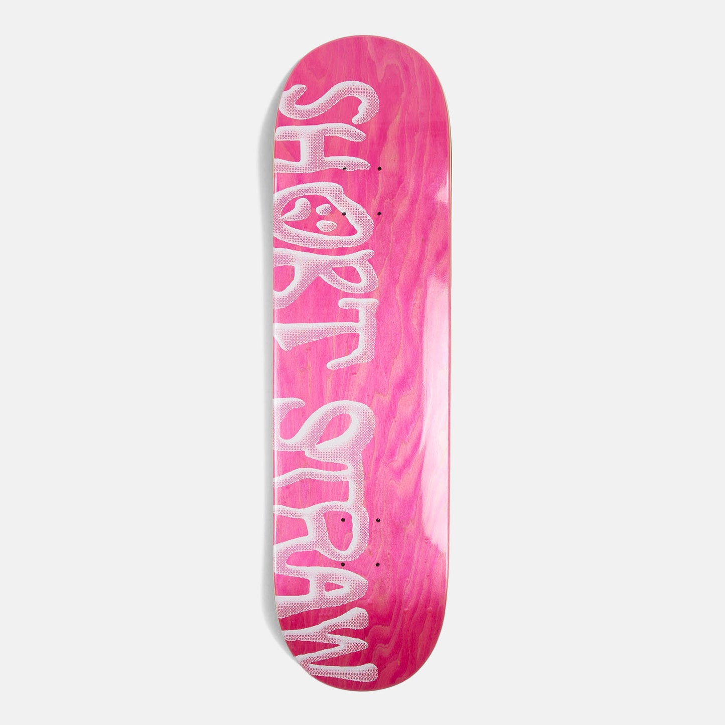 8.375” Warped Logo Deck - Pink Stain