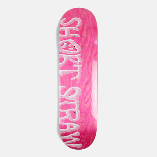 8.375” Warped Logo Deck - Pink Stain